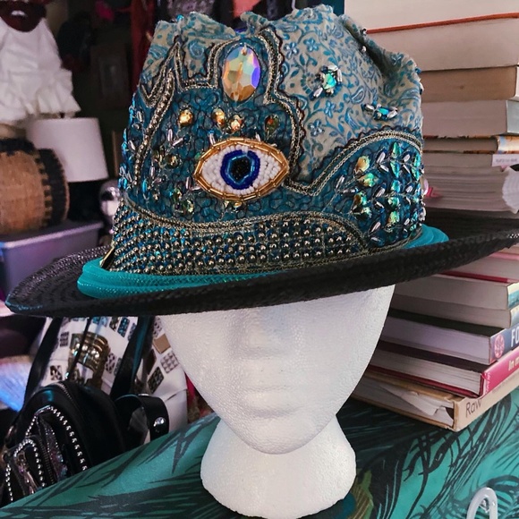 Custom Designed Straw Fedora Sari Hat by #FarrahNaykaDesigns main image 9